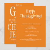 Minimalistisch pompoen taart herfst Thanksgiving d Kaart (Voorkant / Achterkant)