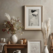 Minimalistisch portret Abstracte blinddoek Poster