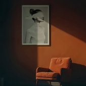 Minimalistisch portret Abstracte blinddoek Poster