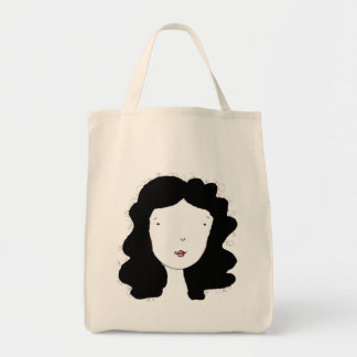 Minimalistisch portret tote bag