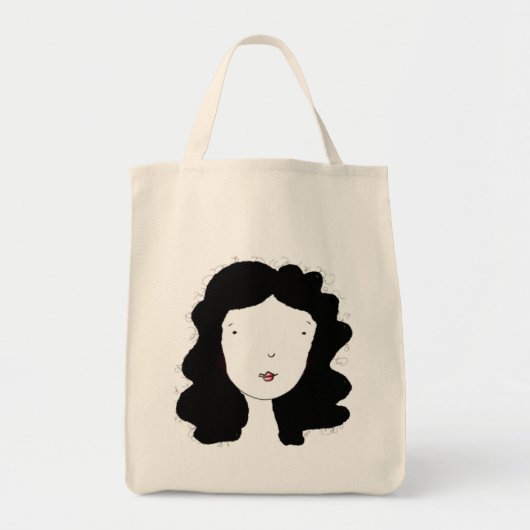 Minimalistisch portret tote bag (Voorkant)