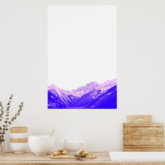 Minimalistisch Poster in de bergen (Keuken)