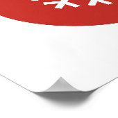 Minimalistisch Poster kerstbal (Hoek)