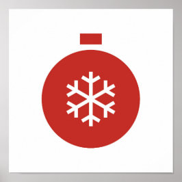 Minimalistisch Poster kerstbal