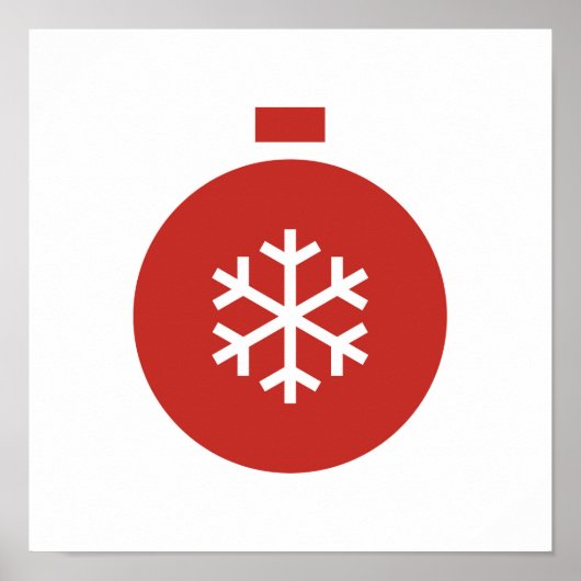 Minimalistisch Poster kerstbal (Voorkant)