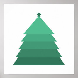 Minimalistisch Poster kerstbomen