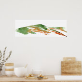 Minimalistisch Poster met Abstracte Waterverf heuv (Keuken)