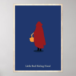 Minimalistisch Poster met klein rood rondstrooien