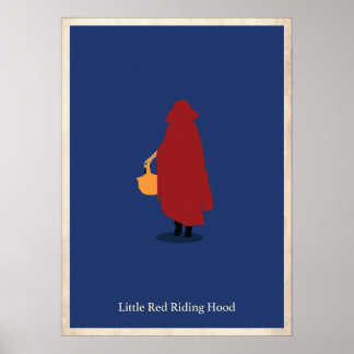 Minimalistisch Poster met klein rood rondstrooien