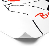 Minimalistisch Poster "Mooie vrouw" (Hoek)