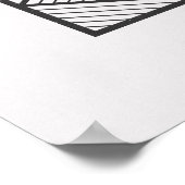 Minimalistisch Poster op het zwarte en witte vierk (Hoek)