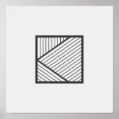 Minimalistisch Poster op het zwarte en witte vierk (Voorkant)