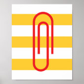 Minimalistisch poster paperclip (Voorkant)