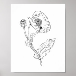 Minimalistisch Poster papier met ventilator (matte
