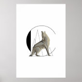 Minimalistisch Poster van Coyote/Wolf C (Voorkant)