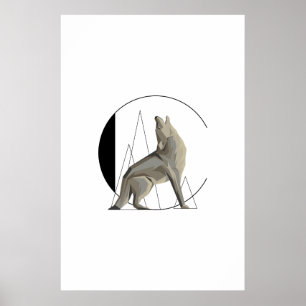 Minimalistisch Poster van Coyote/Wolf C