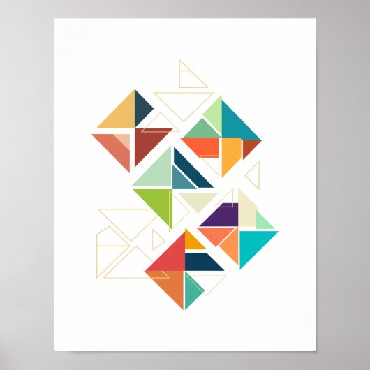 Minimalistisch Poster van geometrische vormen (Voorkant)