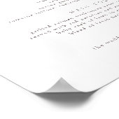 Minimalistisch Poster van het Modern Wedding Menu  (Hoek)