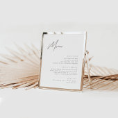 Minimalistisch Poster van het Modern Wedding Menu