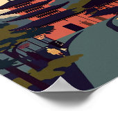 Minimalistisch Poster  vliegreis Kyoto Japan (Hoek)