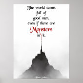 Minimalistisch Poster voor Bram Stoker Quote (Voorkant)