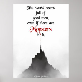 Minimalistisch Poster voor Bram Stoker Quote