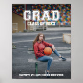 Minimalistisch Poster voor foto-Afstuderen Varsity (Voorkant)