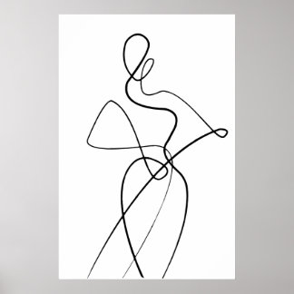 Minimalistisch Poster voor lijnkunst