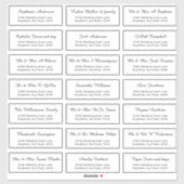 Minimalistisch pre-Geadresseerd de Naam van de Gas Sticker (Vel)