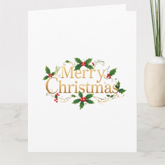 Minimalistisch Prettig Kerstfeest Kaart (Voorkant)