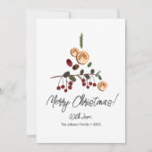 Minimalistisch Prettig Kerstmis Landelijke Boomloo Feestdagenkaart (Voorkant)