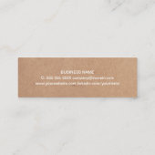 Minimalistisch Printen Kraft White Consultant Mini Visitekaartje (Achterkant)