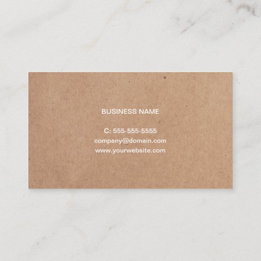 Minimalistisch Printen Kraft White Consultant Visitekaartje (Achterkant)