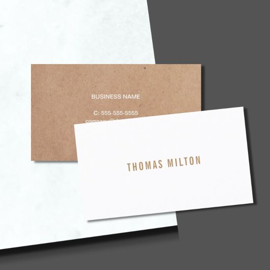 Minimalistisch Printen Kraft White Consultant Visitekaartje