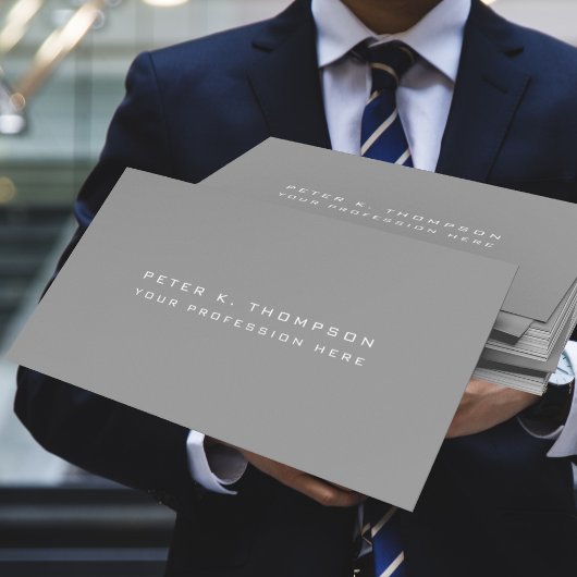 Minimalistisch pro grijs modern visitekaartje