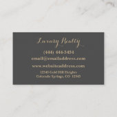 Minimalistisch Pro Real Estate Broker Visitekaartj Visitekaartje (Achterkant)