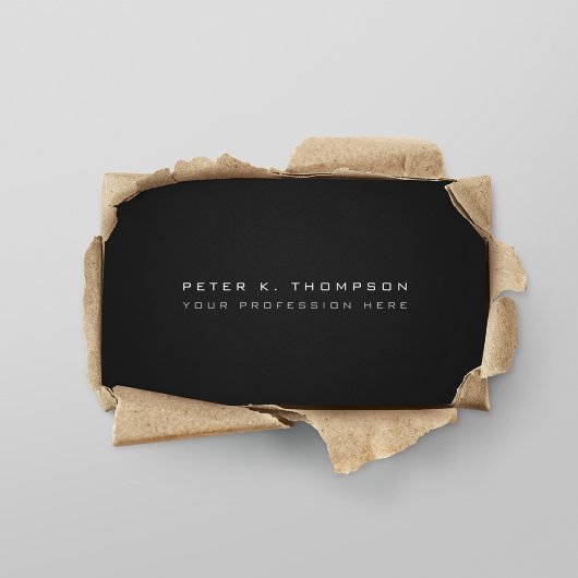 Minimalistisch pro zwart modern visitekaartje