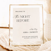 Minimalistisch proefmaal welkom bord poster