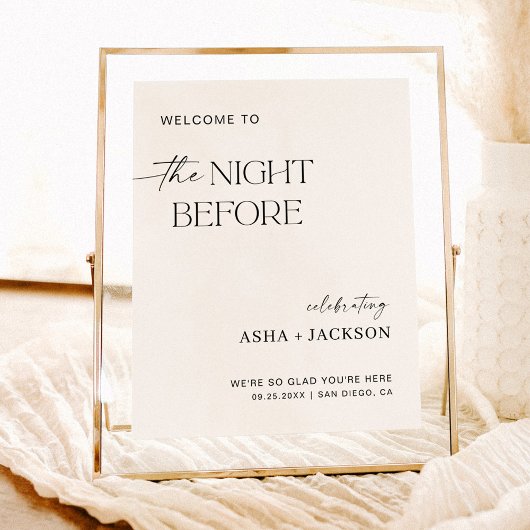 Minimalistisch proefmaal welkom bord poster