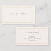 Minimalistisch Professional Elegant Gold en Blush Visitekaartje (Voorkant / Achterkant)
