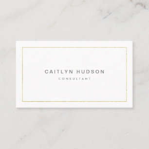 Minimalistisch Professional Elegant Gold en White Visitekaartje