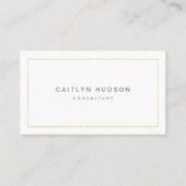 Minimalistisch Professional Elegant Gold en White Visitekaartje (Voorkant)