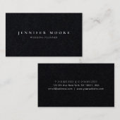 Minimalistisch Professional-flatniveau - zwart Visitekaartje (Voorkant / Achterkant)