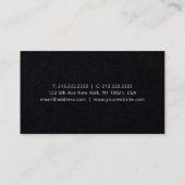 Minimalistisch Professional-flatniveau - zwart Visitekaartje (Achterkant)