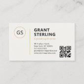 Minimalistisch Professioneel Bedrijf QR Code Moder Visitekaartje (Voorkant)