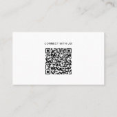 Minimalistisch professioneel bedrijfslogo QR-code Visitekaartje (Achterkant)