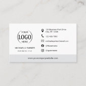 Minimalistisch professioneel bedrijfslogo QR-code Visitekaartje (Voorkant)