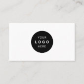 Minimalistisch professioneel bedrijfslogo QR-code  Visitekaartje (Voorkant)