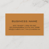Minimalistisch professioneel Bronze Monogram Visitekaartje (Achterkant)
