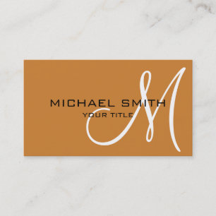Minimalistisch professioneel Bronze Monogram Visitekaartje